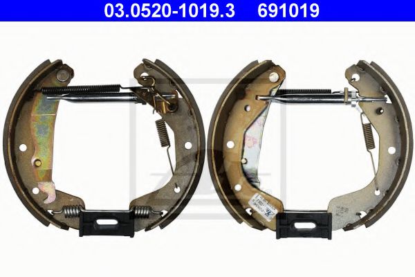 03.0520-1019.3 ATE Brake System Brake Shoe Set