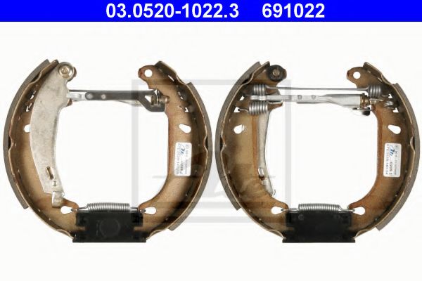 03.0520-1022.3 ATE Brake System Brake Shoe Set