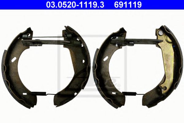 03.0520-1119.3 ATE Brake System Brake Shoe Set