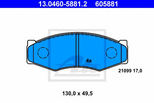 13046058812 ATE Brake Pad Set, disc brake