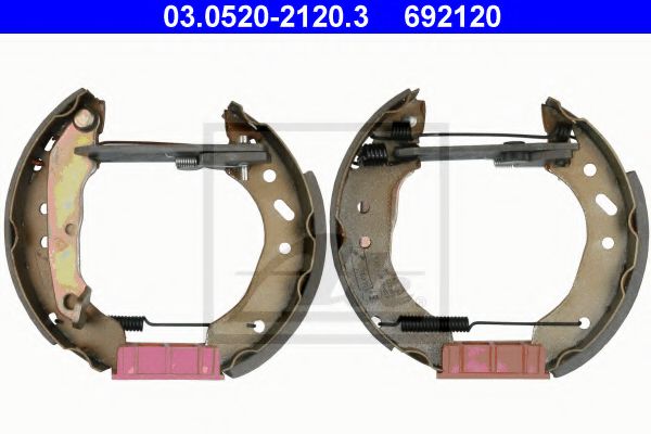 03.0520-2120.3 ATE Brake System Brake Shoe Set