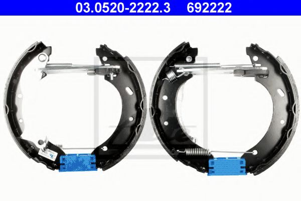 03.0520-2222.3 ATE Brake System Brake Shoe Set