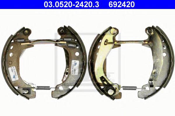 03.0520-2420.3 ATE Brake System Brake Shoe Set