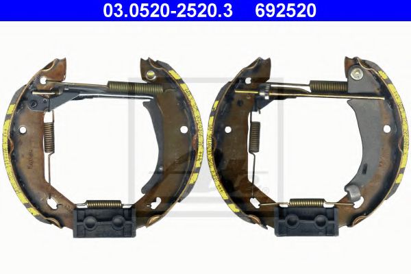 03.0520-2520.3 ATE Brake System Brake Shoe Set