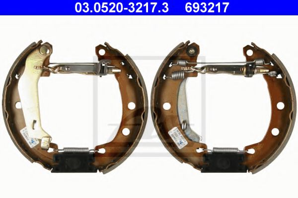 03.0520-3217.3 ATE Brake System Brake Shoe Set