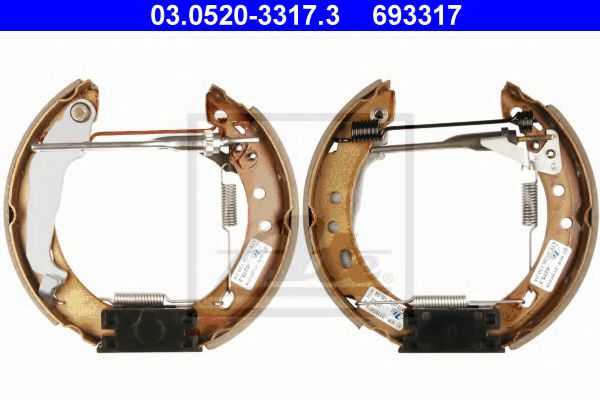 03.0520-3317.3 ATE Brake System Brake Shoe Set