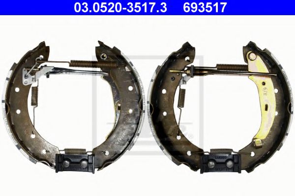 03.0520-3517.3 ATE Brake System Brake Shoe Set