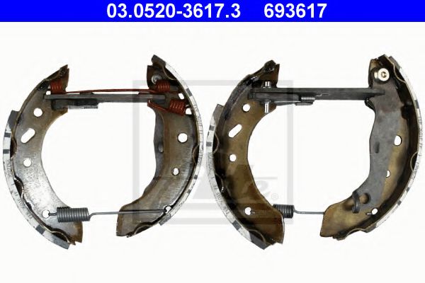 03.0520-3617.3 ATE Brake System Brake Shoe Set