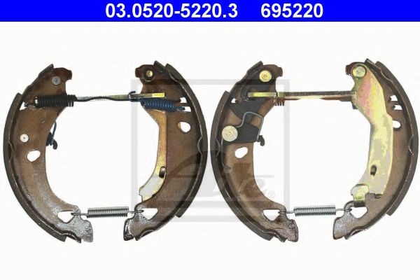 03.0520-5220.3 ATE Brake System Brake Shoe Set