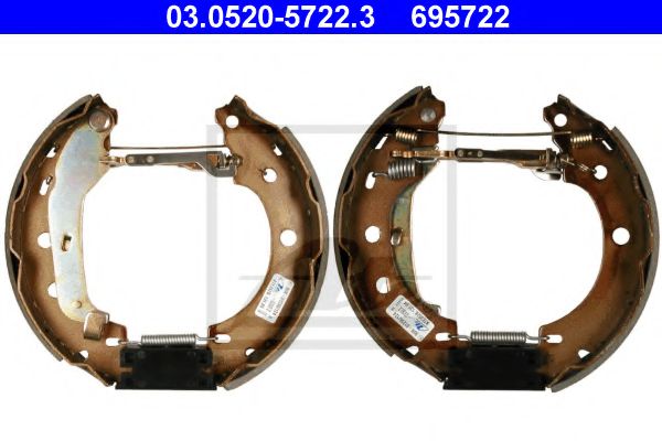 03.0520-5722.3 ATE Brake System Brake Shoe Set