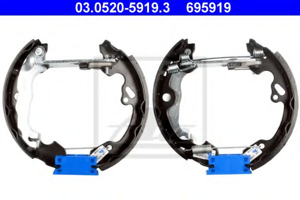 03.0520-5919.3 ATE Brake System Brake Shoe Set