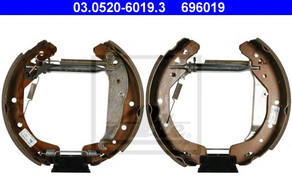03.0520-6019.3 ATE Brake System Brake Shoe Set