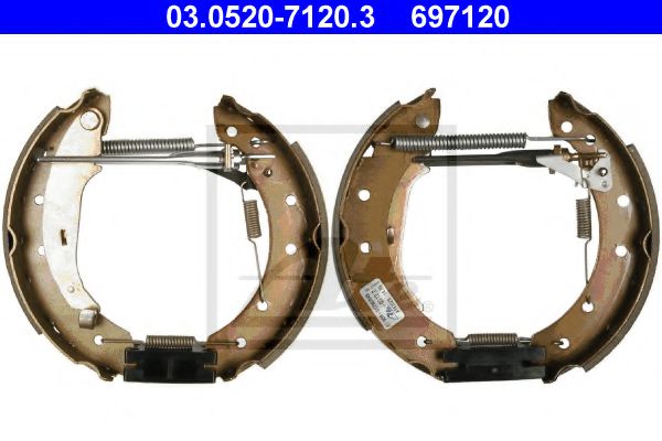 03.0520-7120.3 ATE Brake System Brake Shoe Set