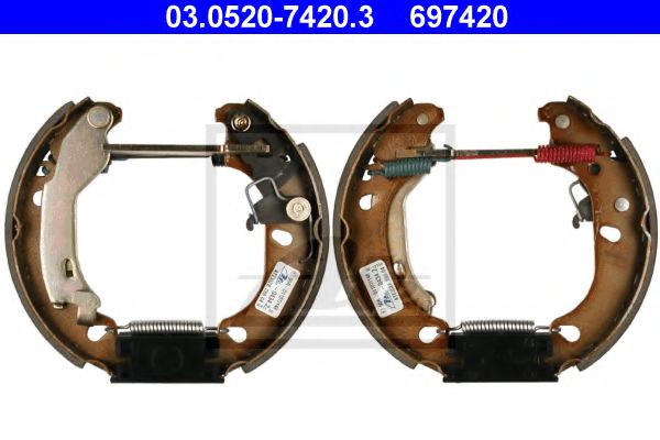 03.0520-7420.3 ATE Brake System Brake Shoe Set