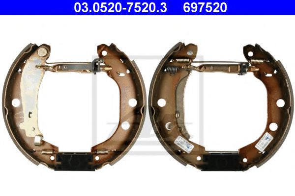 03.0520-7520.3 ATE Brake System Brake Shoe Set