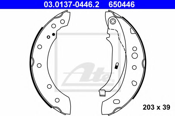 03.0137-0446.2 Brake System Brake Shoe Set