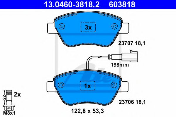 13.0460-3818.2 ATE Brake System Brake Pad Set, disc brake