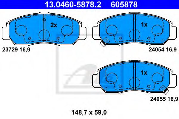 13.0460-5878.2 Brake System Brake Pad Set, disc brake