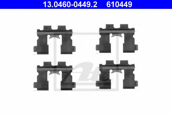 13.0460-0449.2 ATE Brake System Accessory Kit, disc brake pads