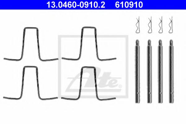 13.0460-0910.2 ATE Brake System Accessory Kit, disc brake pads