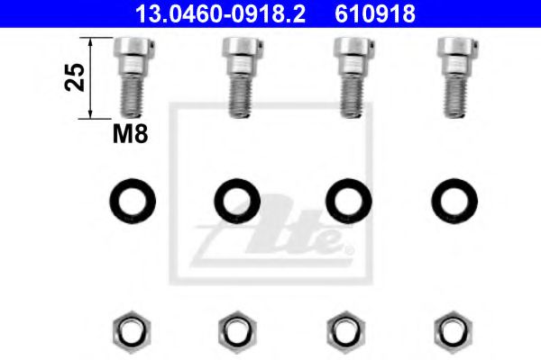 13.0460-0918.2 ATE Brake System Accessory Kit, disc brake pads