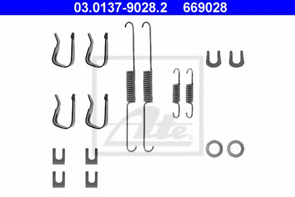 03013790282 ATE Accessory Kit, brake shoes