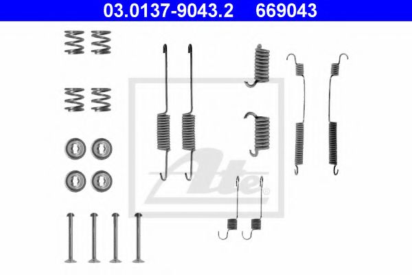 03.0137-9043.2 ATE Brake System Accessory Kit, brake shoes