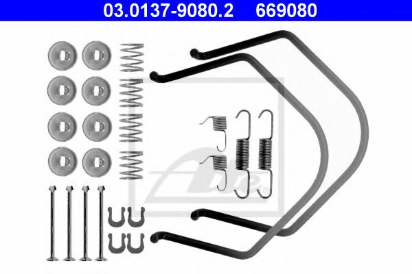 03.0137-9080.2 ATE Brake System Accessory Kit, brake shoes