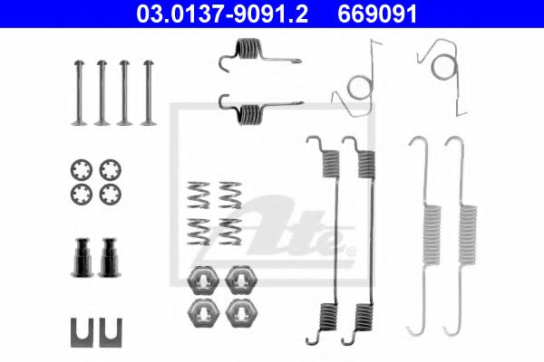 03.0137-9091.2 ATE Accessory Kit, brake shoes