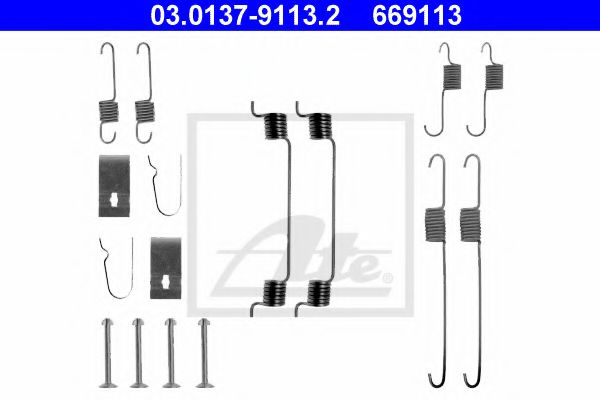 03.0137-9113.2 ATE Brake System Accessory Kit, brake shoes