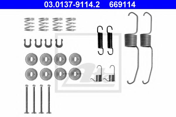 03.0137-9114.2 ATE Accessory Kit, brake shoes