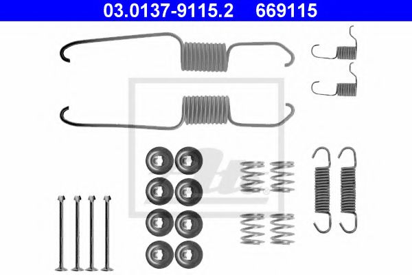 03.0137-9115.2 ATE Brake System Accessory Kit, brake shoes
