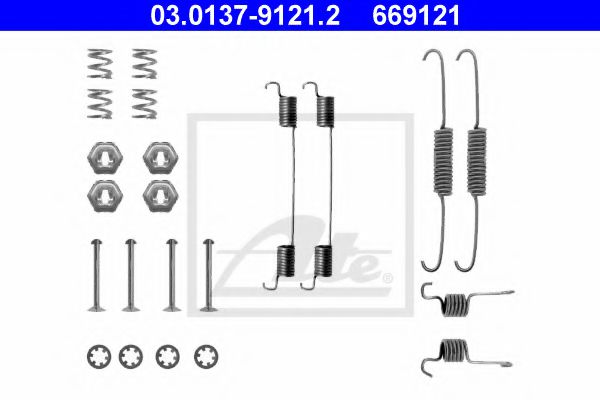 03.0137-9121.2 ATE Brake System Accessory Kit, brake shoes