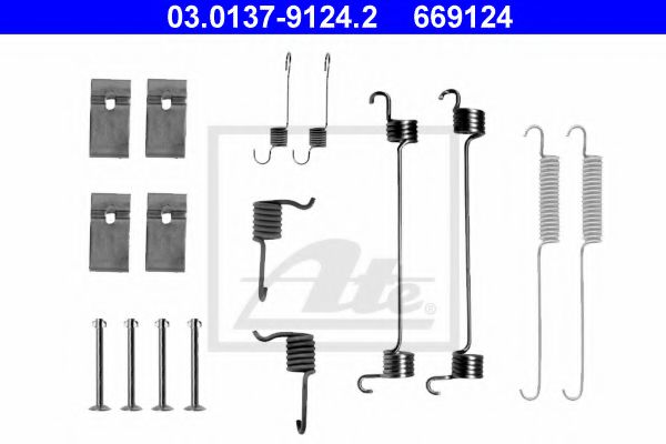 03.0137-9124.2 ATE Brake System Accessory Kit, brake shoes