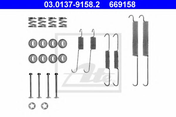 03.0137-9158.2 ATE Brake System Accessory Kit, brake shoes