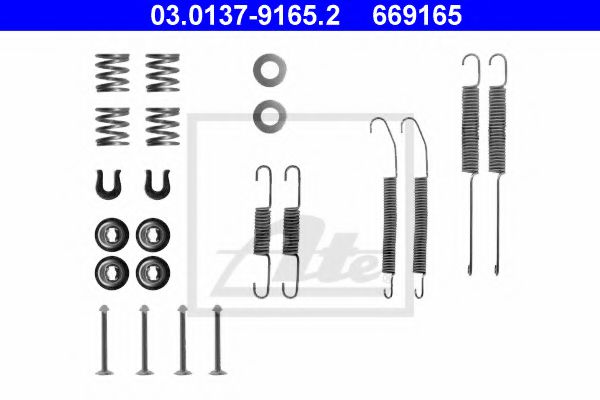 03.0137-9165.2 ATE Brake System Accessory Kit, brake shoes
