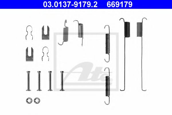 03.0137-9179.2 ATE Brake System Accessory Kit, brake shoes