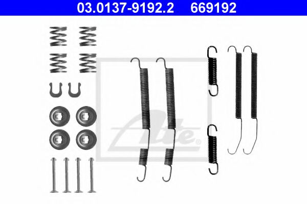 03.0137-9192.2 ATE Brake System Accessory Kit, brake shoes