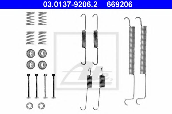 03.01379206.2 ATE Accessory Kit, brake shoes