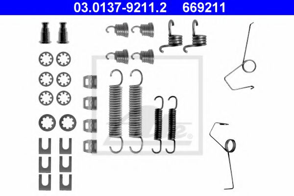 03.0137-9211.2 ATE Brake System Accessory Kit, brake shoes
