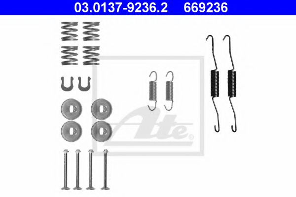 03.0137-9236.2 ATE Brake System Accessory Kit, brake shoes