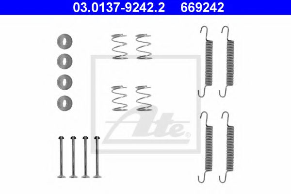 03.0137-9242.2 ATE Brake System Accessory Kit, brake shoes