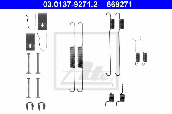 03013792712 ATE Accessory Kit, brake shoes