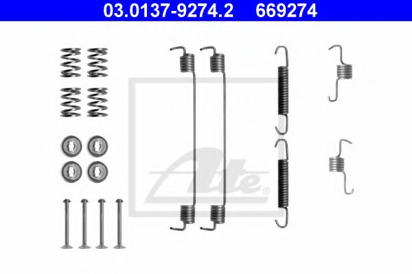 03.0137-9274.2 ATE Brake System Accessory Kit, brake shoes