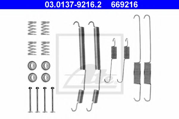 03.0137-9216.2 ATE Brake System Accessory Kit, brake shoes