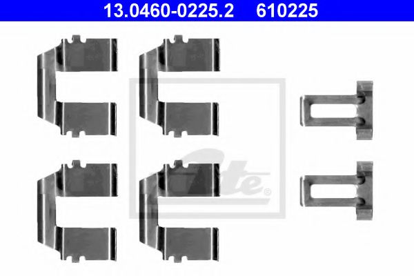 13.0460-0225.2 ATE Тормозная система Комплектующие, колодки дискового тормоза