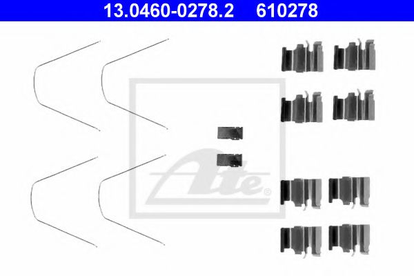 13.0460-0278.2 ATE Brake System Accessory Kit, disc brake pads