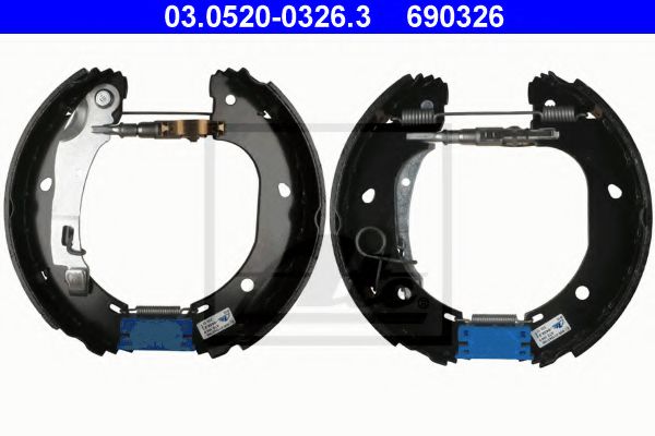 03.0520-0326.3 ATE Brake System Brake Shoe Set