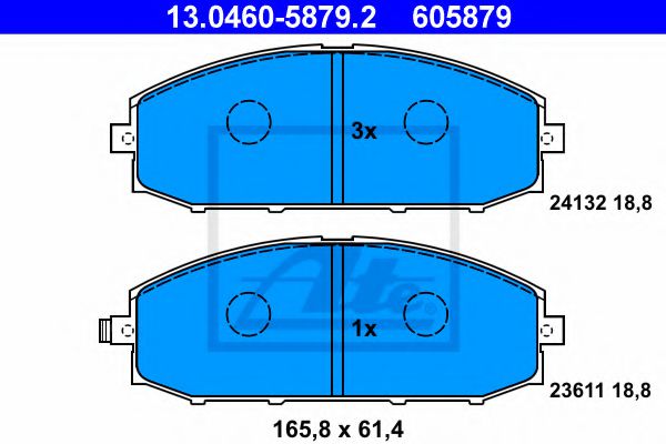 13.0460-5879.2 ATE Brake System Brake Pad Set, disc brake