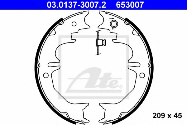 03.0137-3007.2 ATE Brake System Brake Shoe Set